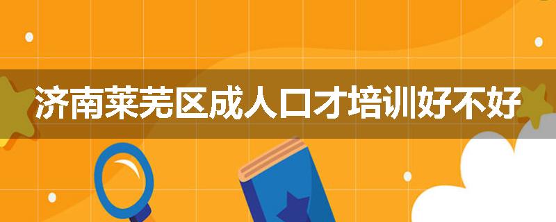 济南莱芜区成人口才培训好不好
