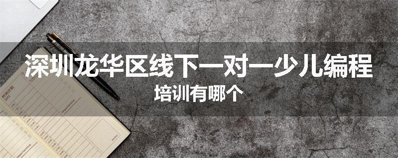 深圳龙华区线下一对一少儿编程培训有哪个