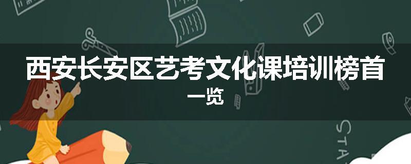 西安长安区艺考文化课培训榜首一览