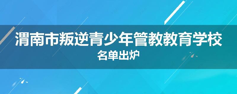 渭南市叛逆青少年管教教育学校名单出炉
