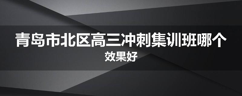 青岛市北区高三冲刺集训班哪个效果好