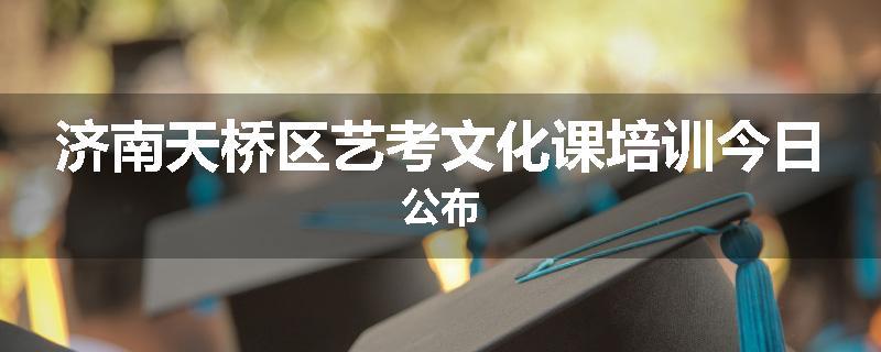 济南天桥区艺考文化课培训今日公布