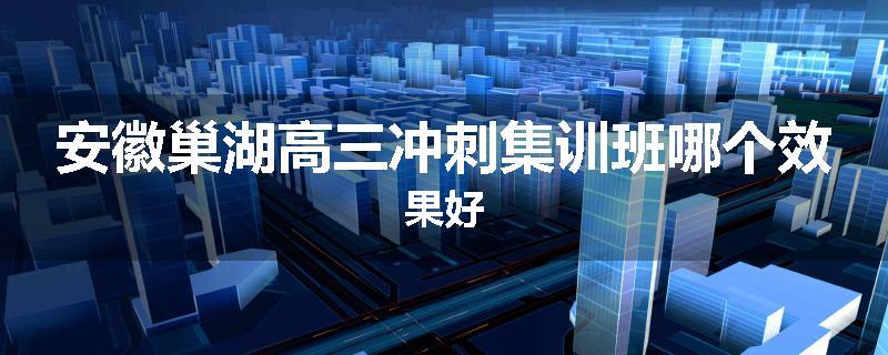 安徽巢湖高三冲刺集训班哪个效果好