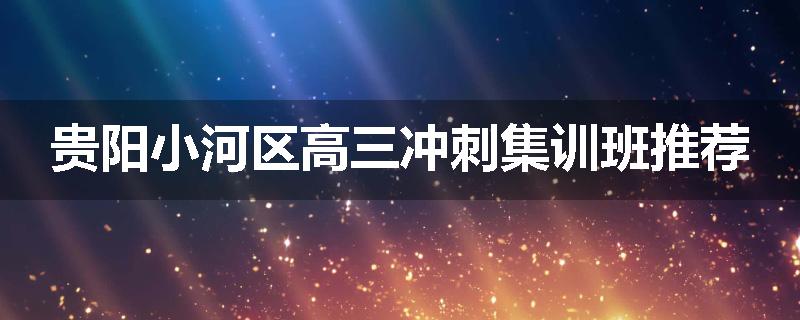 贵阳小河区高三冲刺集训班推荐