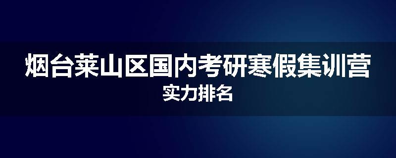 烟台莱山区国内考研寒假集训营实力排名