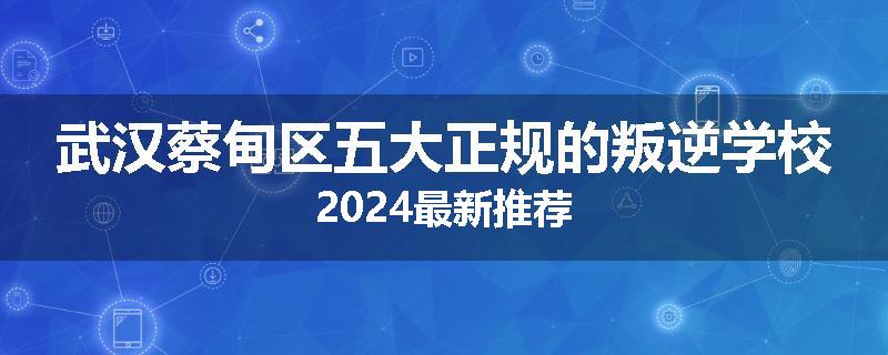 武汉蔡甸区五大正规的叛逆学校2024最新推荐