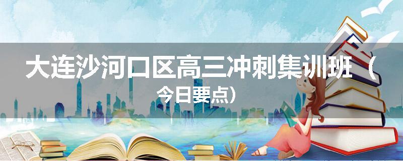 大连沙河口区高三冲刺集训班（今日要点）