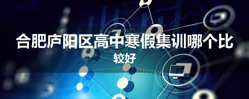 合肥庐阳区高中寒假集训哪个比较好