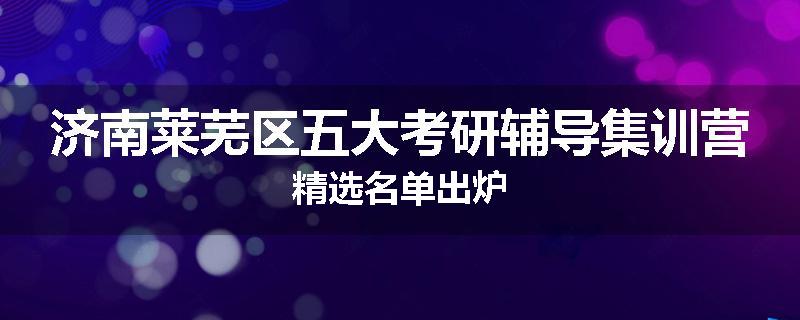济南莱芜区五大考研辅导集训营精选名单出炉