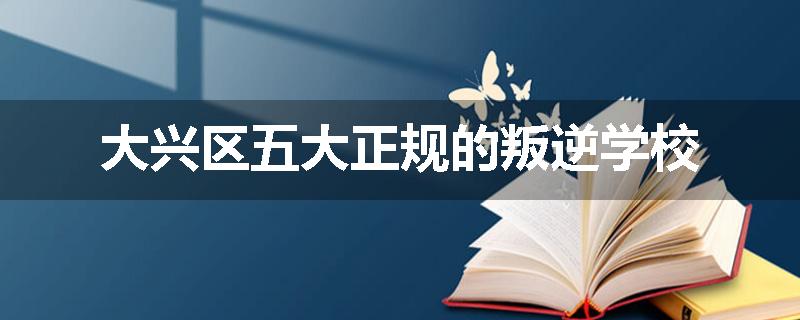 大兴区五大正规的叛逆学校