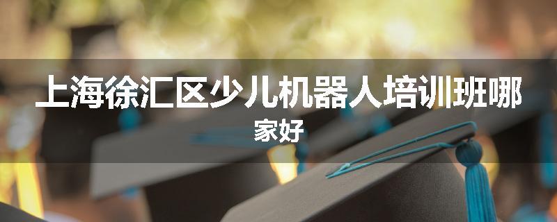 上海徐汇区少儿机器人培训班哪家好