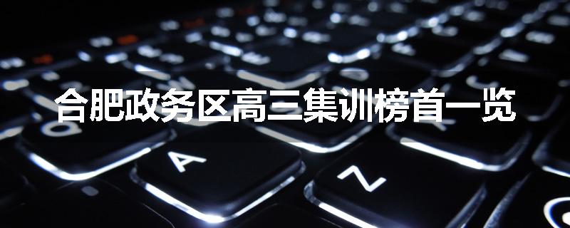 合肥政务区高三集训榜首一览