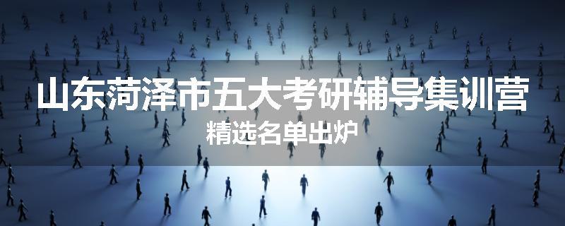 山东菏泽市五大考研辅导集训营精选名单出炉
