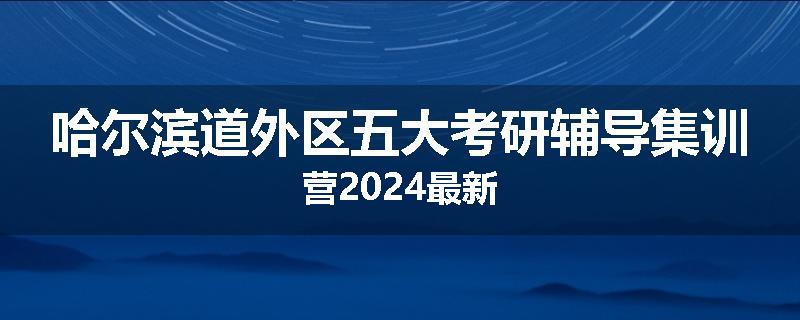 哈尔滨道外区五大考研辅导集训营2024最新