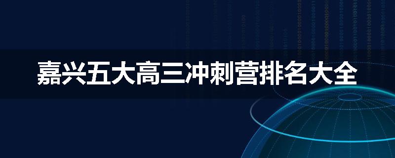 嘉兴五大高三冲刺营排名大全