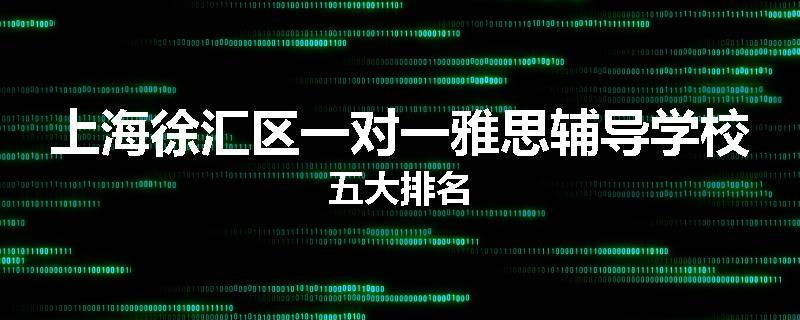 上海徐汇区一对一雅思辅导学校五大排名
