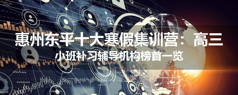 惠州东平十大寒假集训营：高三小班补习辅导机构榜首一览