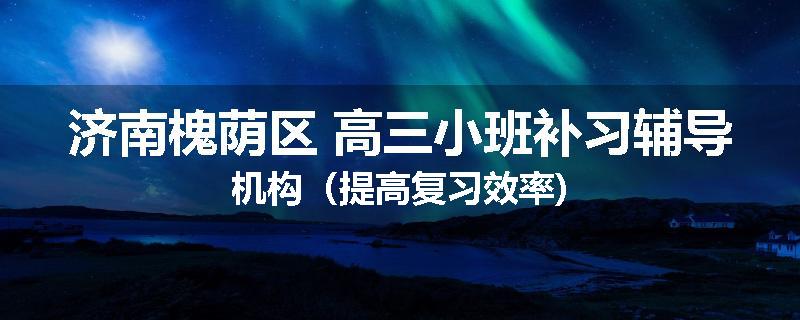 济南槐荫区 高三小班补习辅导机构（提高复习效率)