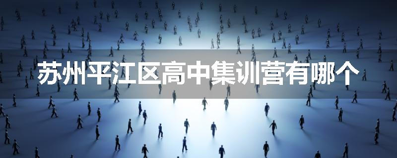 苏州平江区高中集训营有哪个