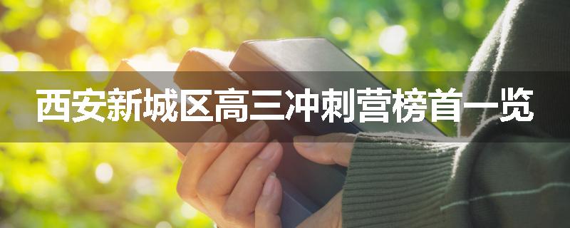 西安新城区高三冲刺营榜首一览