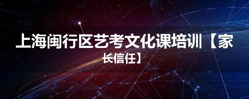 上海闽行区艺考文化课培训【家长信任】