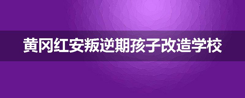 黄冈红安叛逆期孩子改造学校