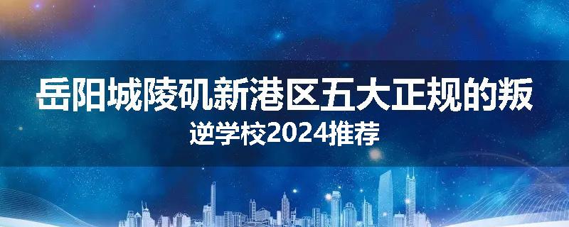 岳阳城陵矶新港区五大正规的叛逆学校2024推荐