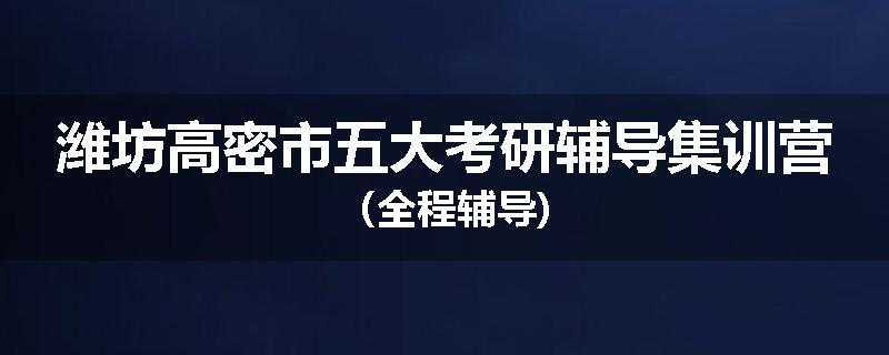 潍坊高密市五大考研辅导集训营（全程辅导)