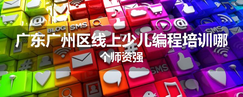 广东广州区线上少儿编程培训哪个师资强
