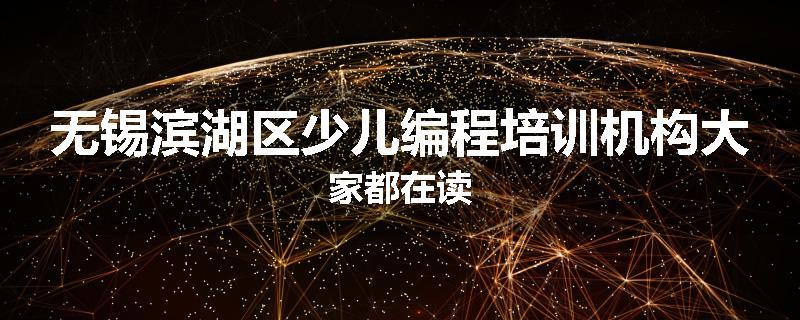 无锡滨湖区少儿编程培训机构大家都在读