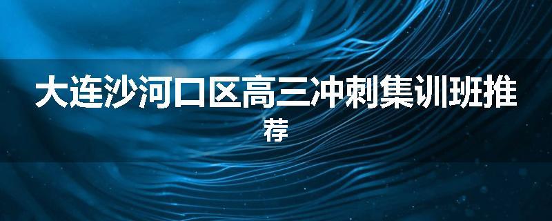大连沙河口区高三冲刺集训班推荐