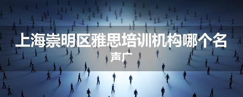 上海崇明区雅思培训机构哪个名声广