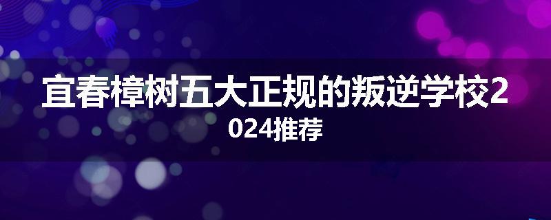 宜春樟树五大正规的叛逆学校2024推荐