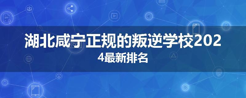 湖北咸宁正规的叛逆学校2024最新排名