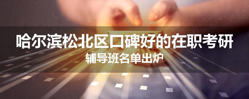 哈尔滨松北区口碑好的在职考研辅导班名单出炉