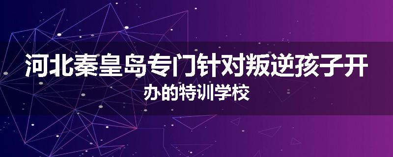 河北秦皇岛专门针对叛逆孩子开办的特训学校