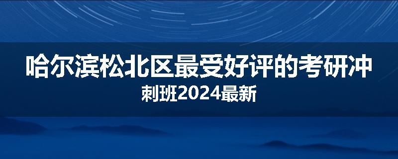 哈尔滨松北区最受好评的考研冲刺班2024最新