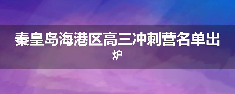 秦皇岛海港区高三冲刺营名单出炉