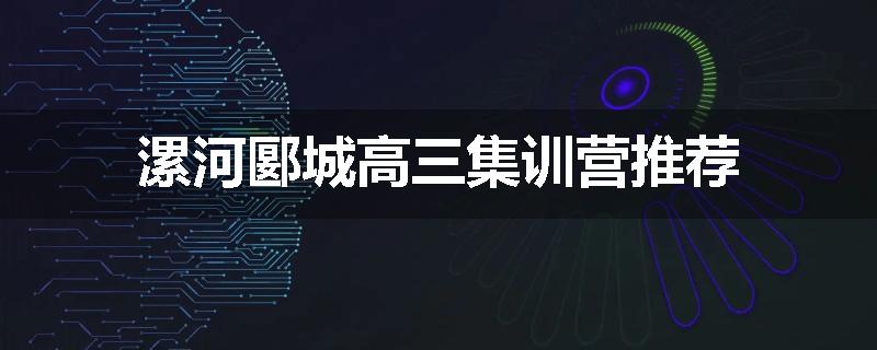 漯河郾城高三集训营推荐