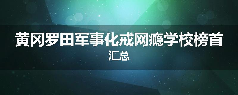 黄冈罗田军事化戒网瘾学校榜首汇总