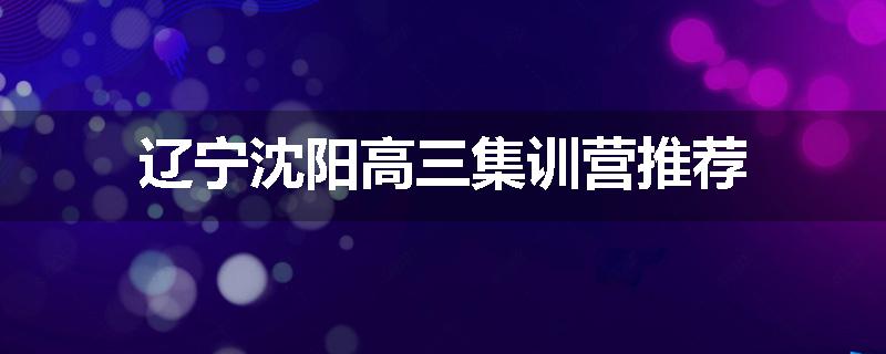 辽宁沈阳高三集训营推荐