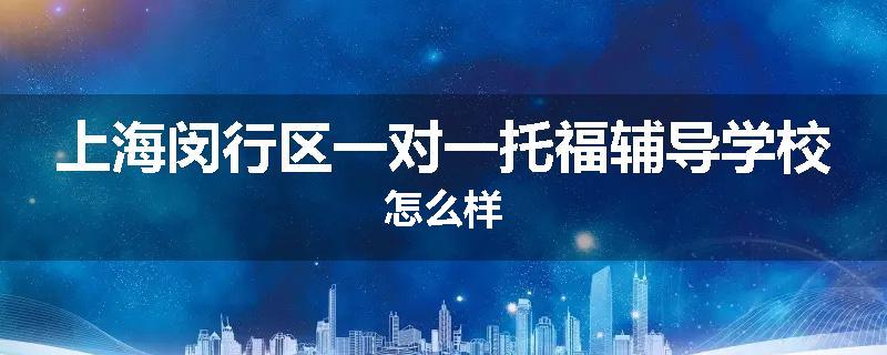 上海闵行区一对一托福辅导学校怎么样