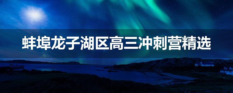 蚌埠龙子湖区高三冲刺营精选
