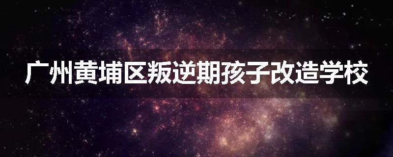 广州黄埔区叛逆期孩子改造学校