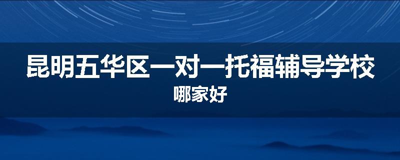 昆明五华区一对一托福辅导学校哪家好