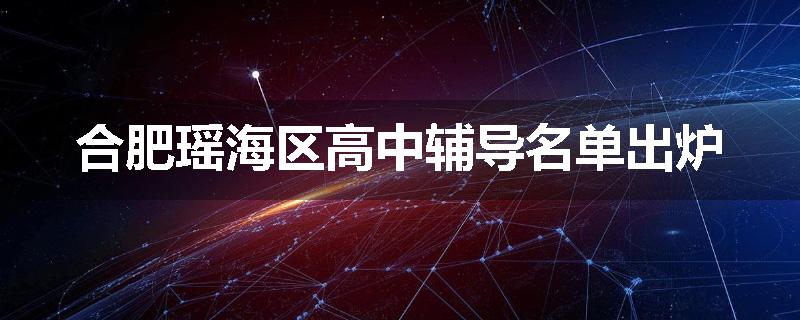 合肥瑶海区高中辅导名单出炉