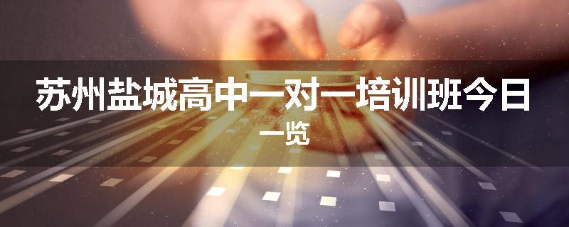 苏州盐城高中一对一培训班今日一览