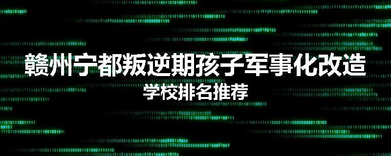赣州宁都叛逆期孩子军事化改造学校排名推荐