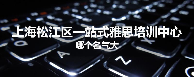 上海松江区一站式雅思培训中心哪个名气大
