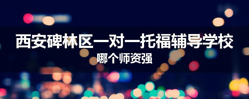 西安碑林区一对一托福辅导学校哪个师资强